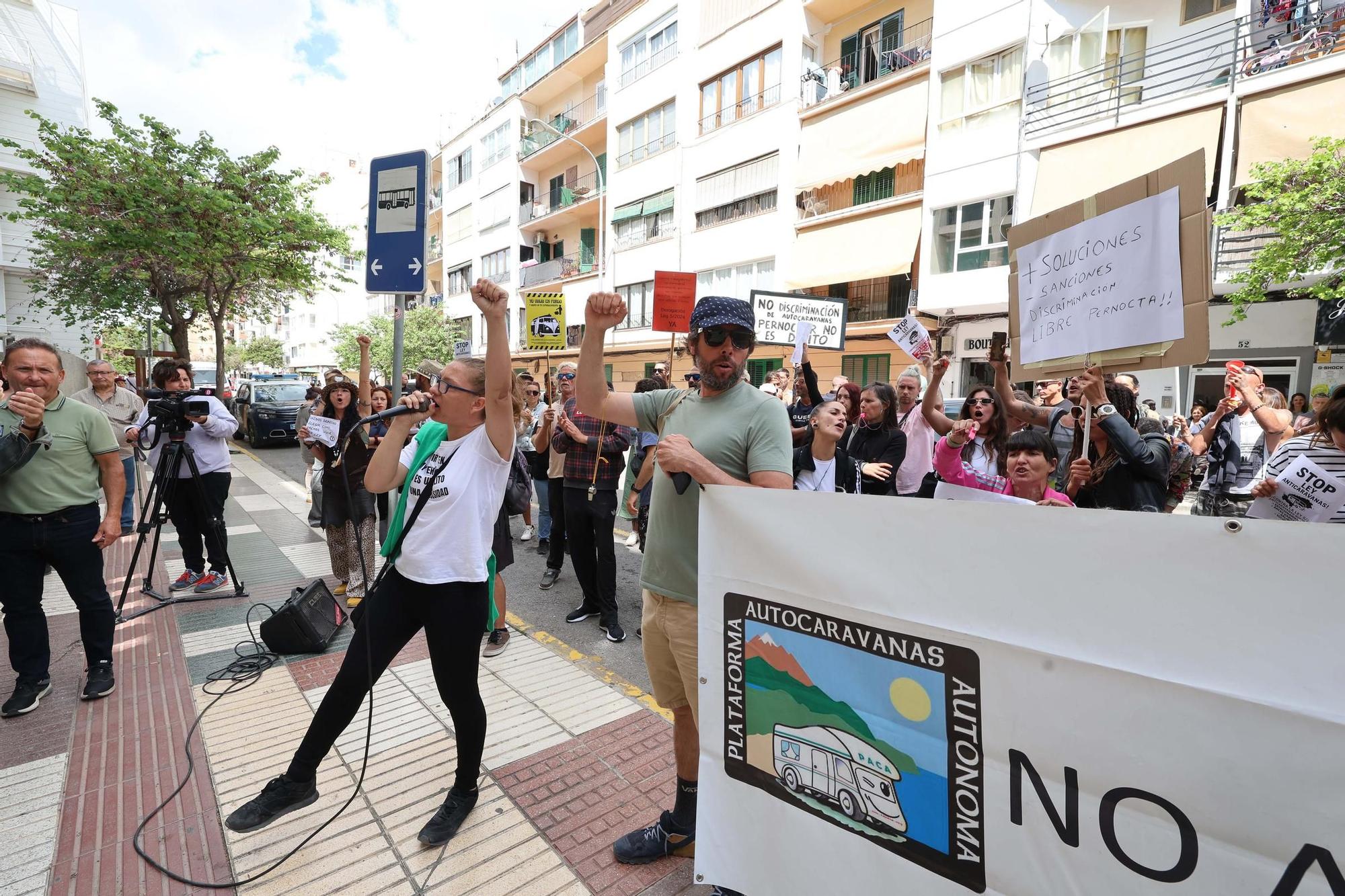 Nueva manifestación de caravanistas en Ibiza