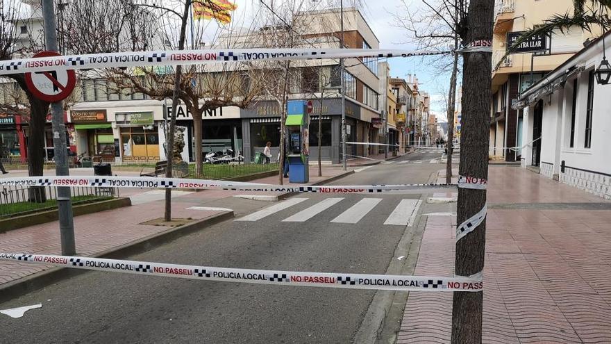 El carrer President Macià s&#039;ha tallat a la circulació de vianants i vehicles