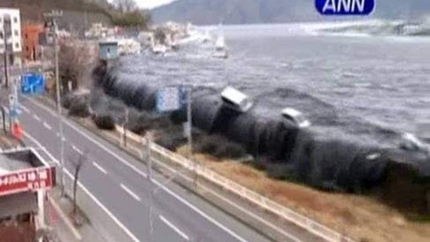 La fuerza del tsunami en acción