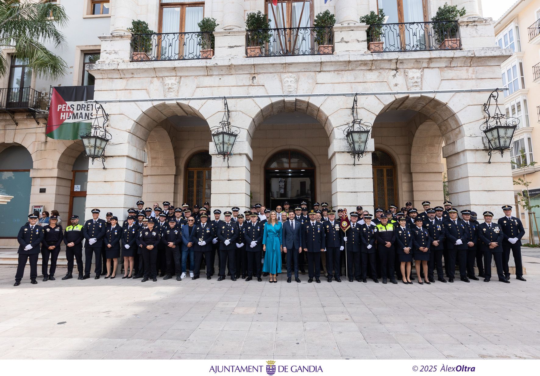Acto del Dia de la Policía Local de Gandia y reconocimiento a los agentes