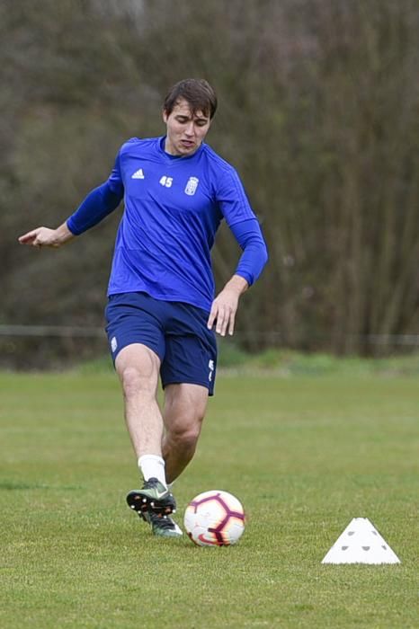 Entrenamiento del Oviedo en El Requexón