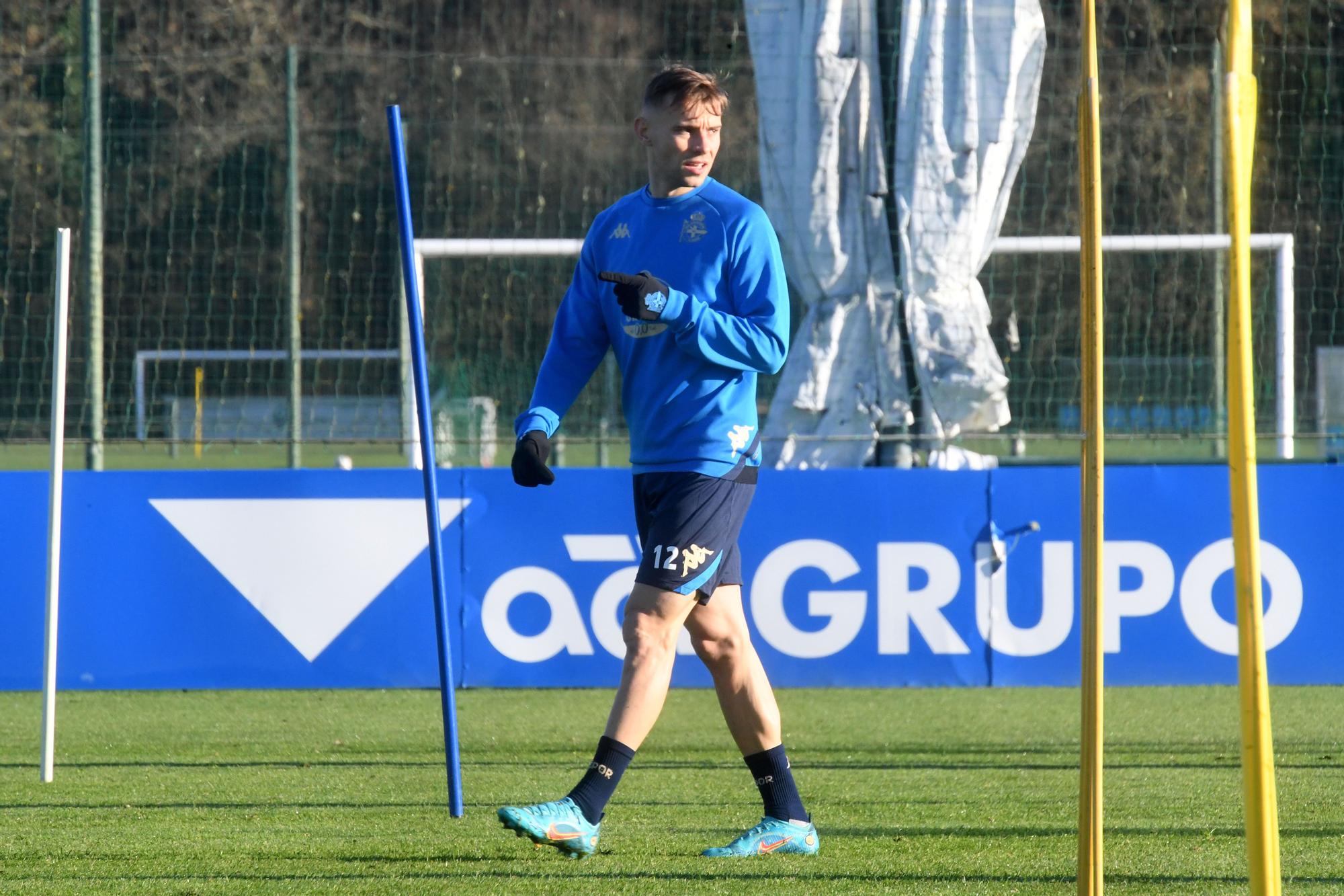 Entrenamiento del Deportivo en Abegondo