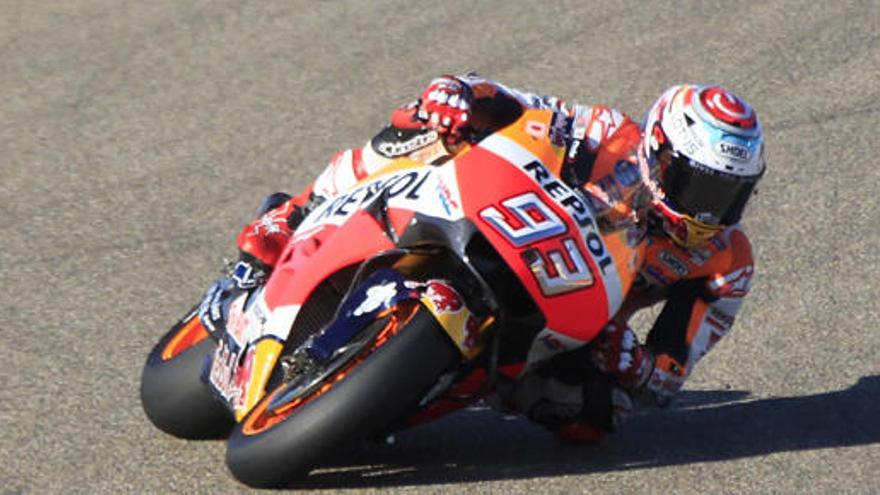 Marc Márquez logra la pole en Aragón.