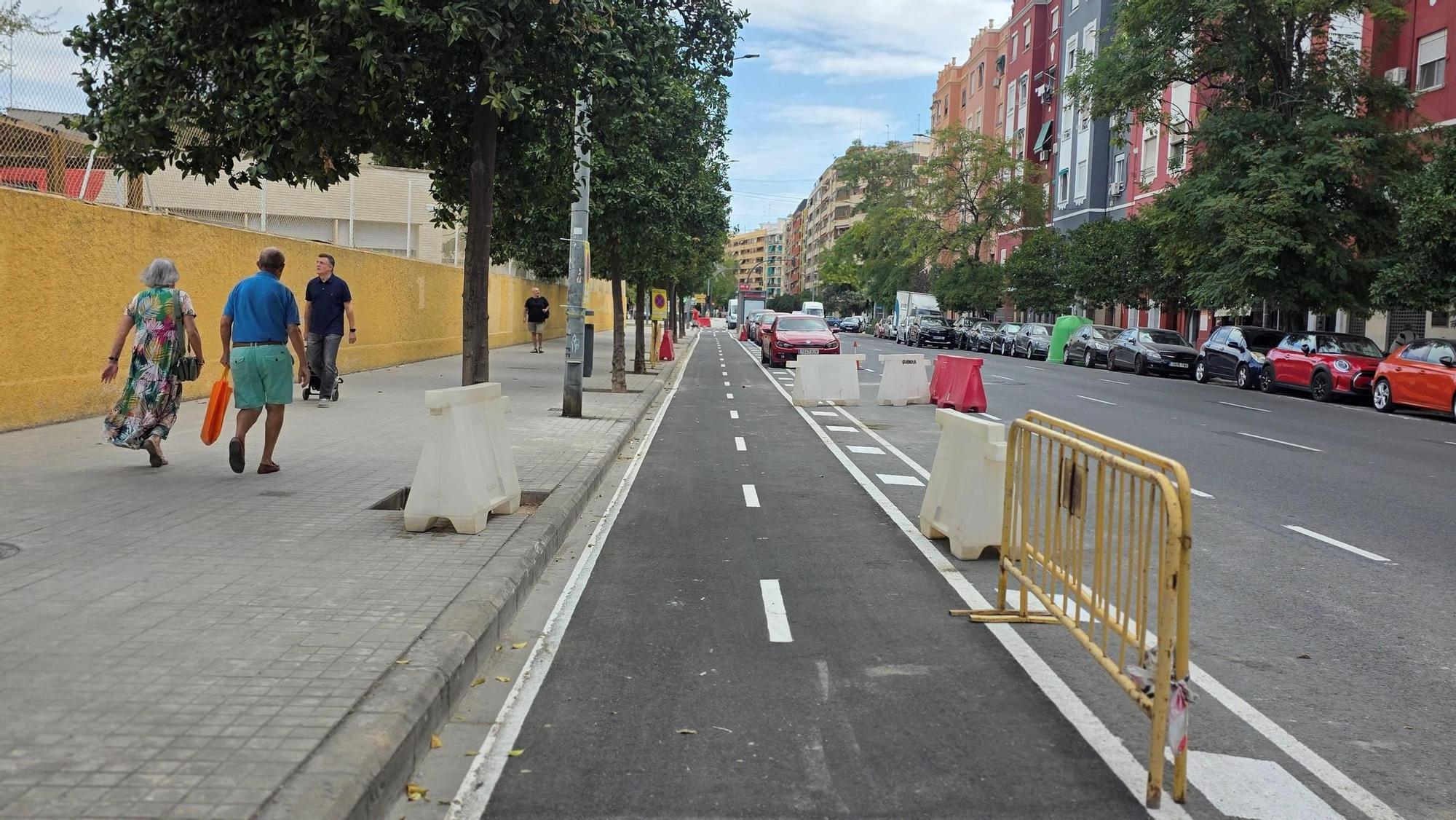 Obras masivas de carriles bici en Patraix y Jesús