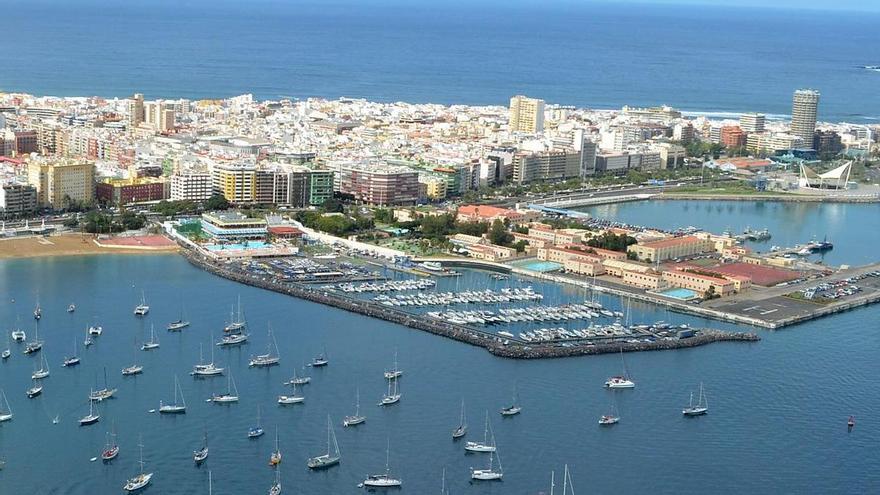 Vistas aéreas del Club Náutico de Las Palmas.