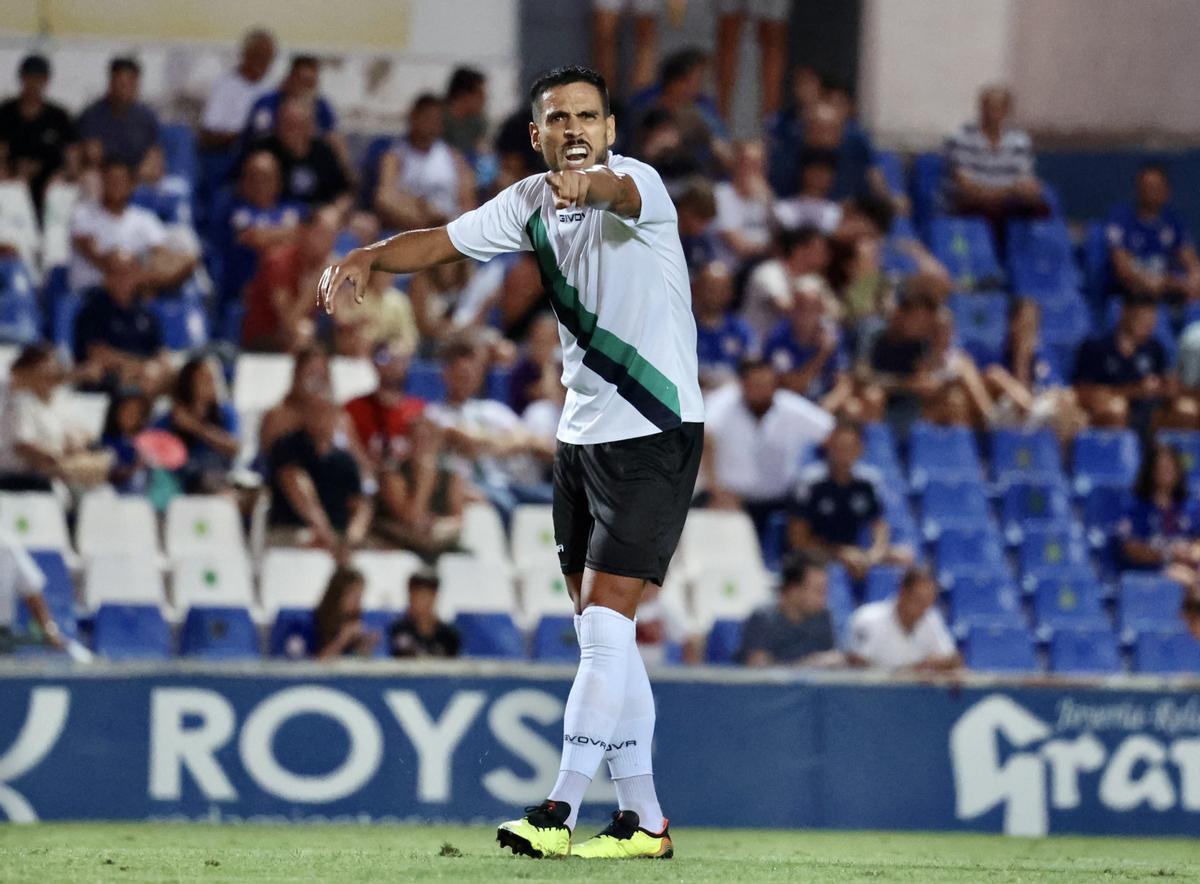 Recio, en el partido disputado por el Córdoba CF en Linares.