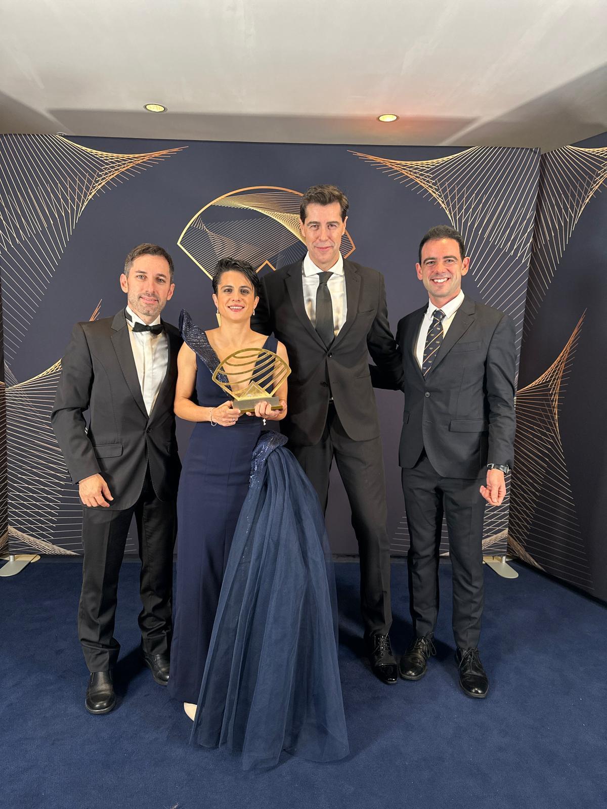 Jacinto Garzón, María Pérez, Raúl Chapado y el marchador Diego García Jacinto Garzón, María Pérez, Raúl Chapado y el marchador Diego García