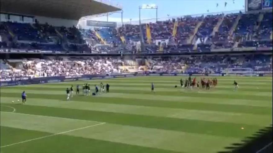 Ambiente en La Rosaleda antes del Málaga - Espanyol