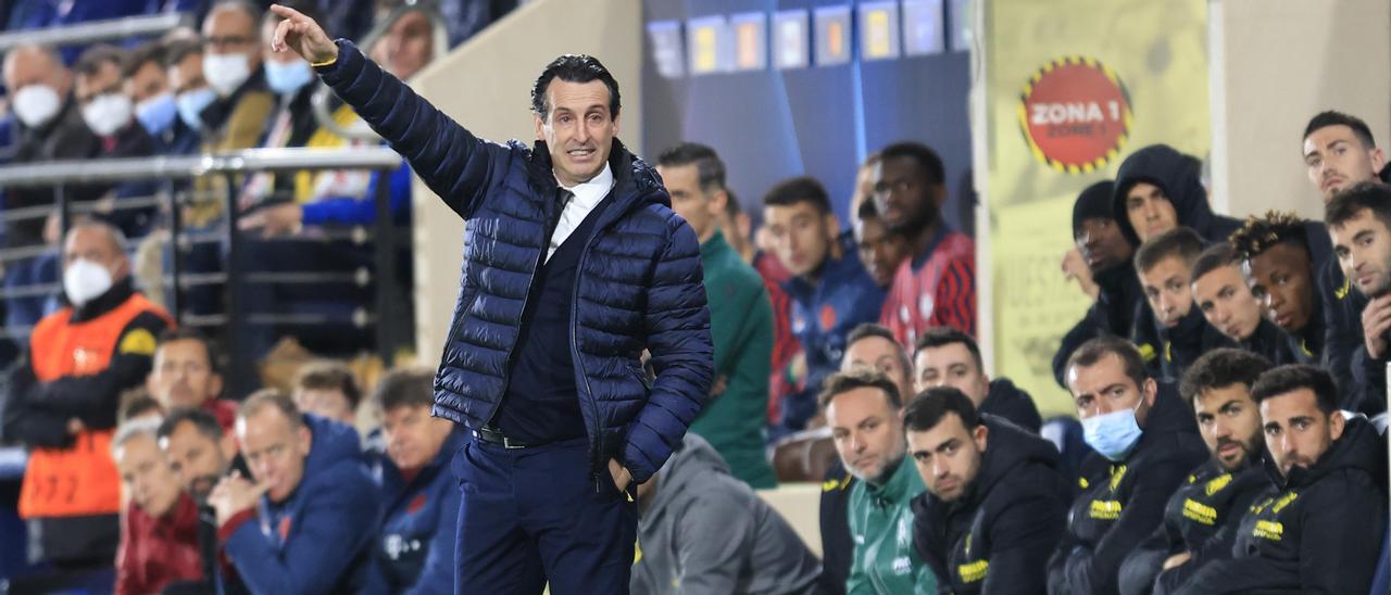 Unai Emery, durante el Villarreal-Bayern de Múnich en el Estadio de la Cerámica.