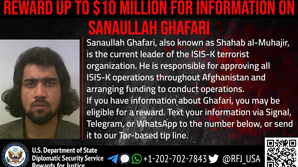 El líder de Estado Islámico-Jorasán (ISIS-K), la filial de Estado Islámico en Afganistán, Shahab al Muhayir.