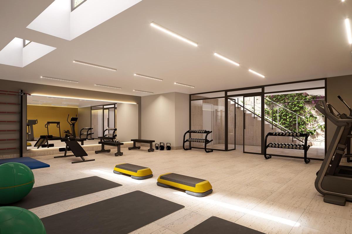 La urbanización Anahata Ibiza Homes cuenta con gimnasio privado.