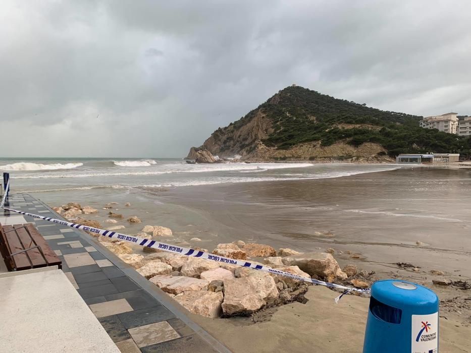 Temporal de lluvia y viento en la Marina Baixa