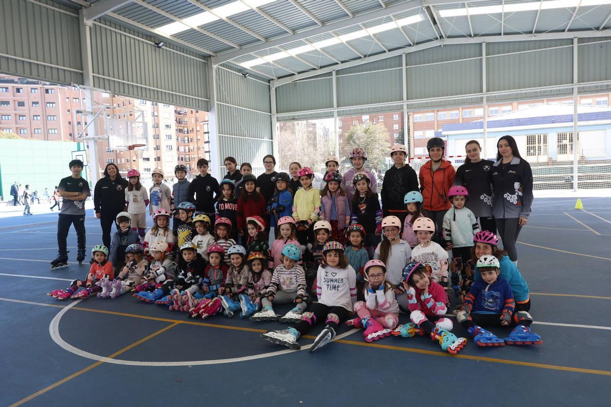 La última sesión de Patio Patín celebrada el domingo en el patio cubierto del colegio del Quirinal.