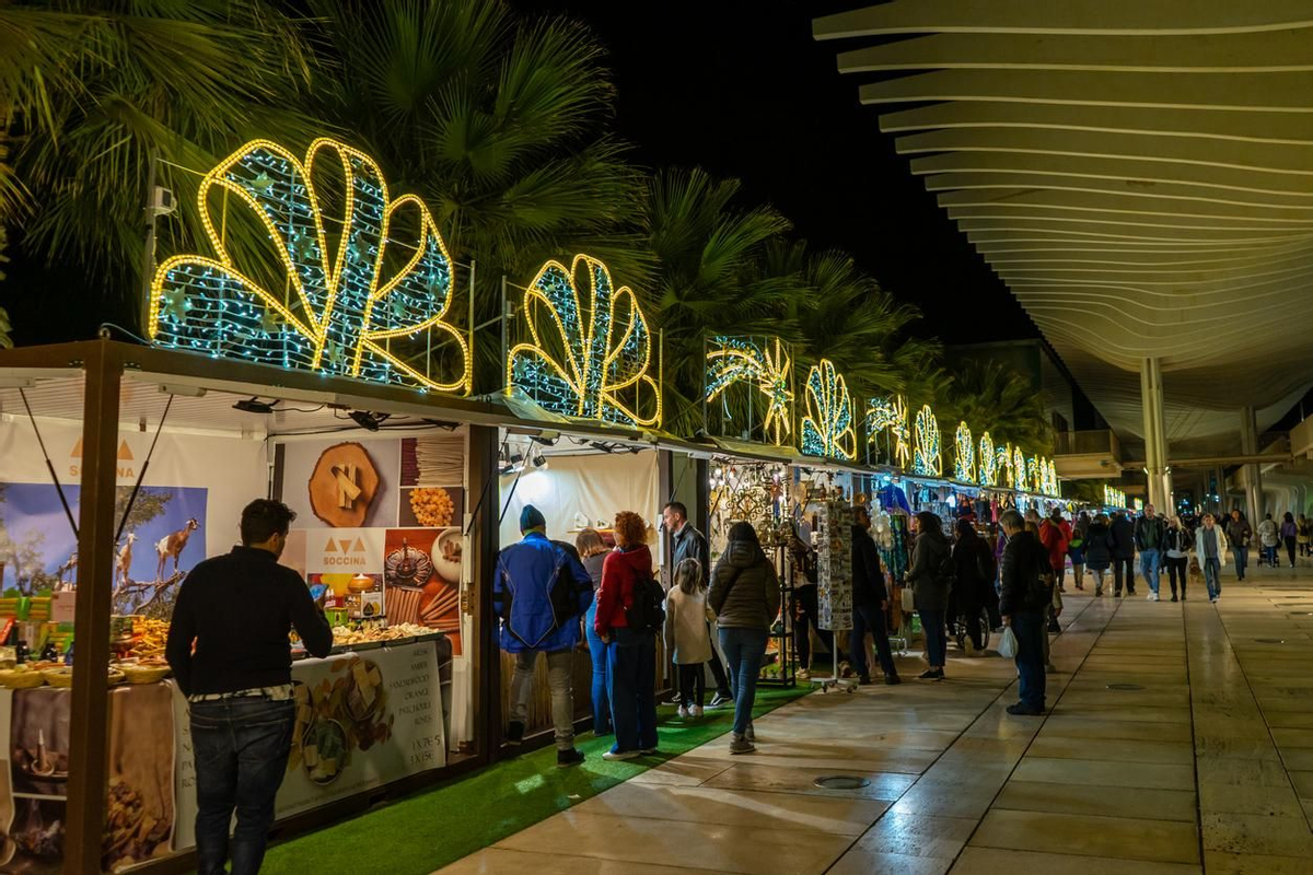 Mercado navideño del Puerto de Málaga.