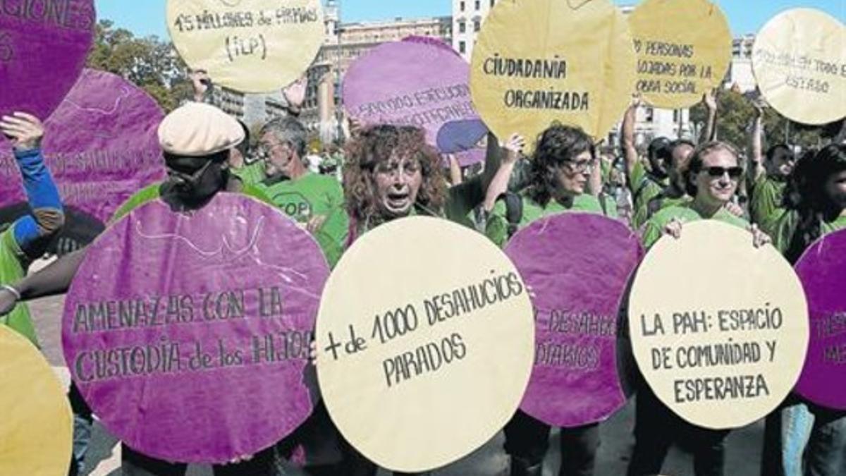 Presentación de propuestas de la PAH para las últimas elecciones europeas.