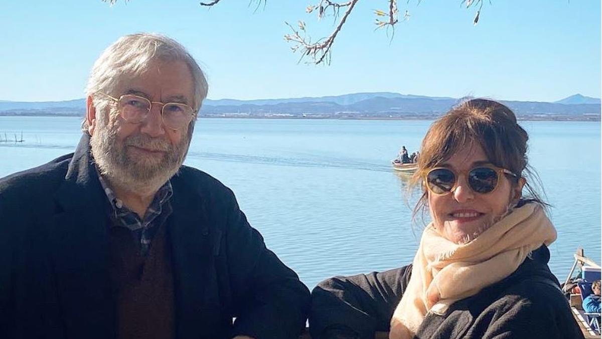 Antonio Muñoz Molina y Elvira Lindo en l'Albufera la semana pasada.