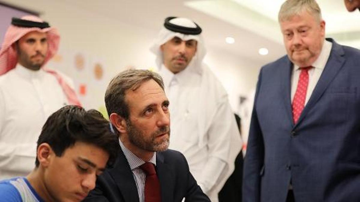 José Ramón Bauzá, junto al eurodiptuado investigado Marc Tarabella en Qatar.