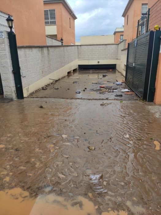 Daños en Campanillas tras el desbordamiento del arroyo Campanillas.