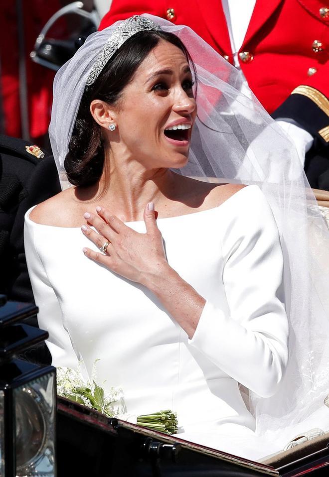 Meghan Markle, sorprendida en su boda