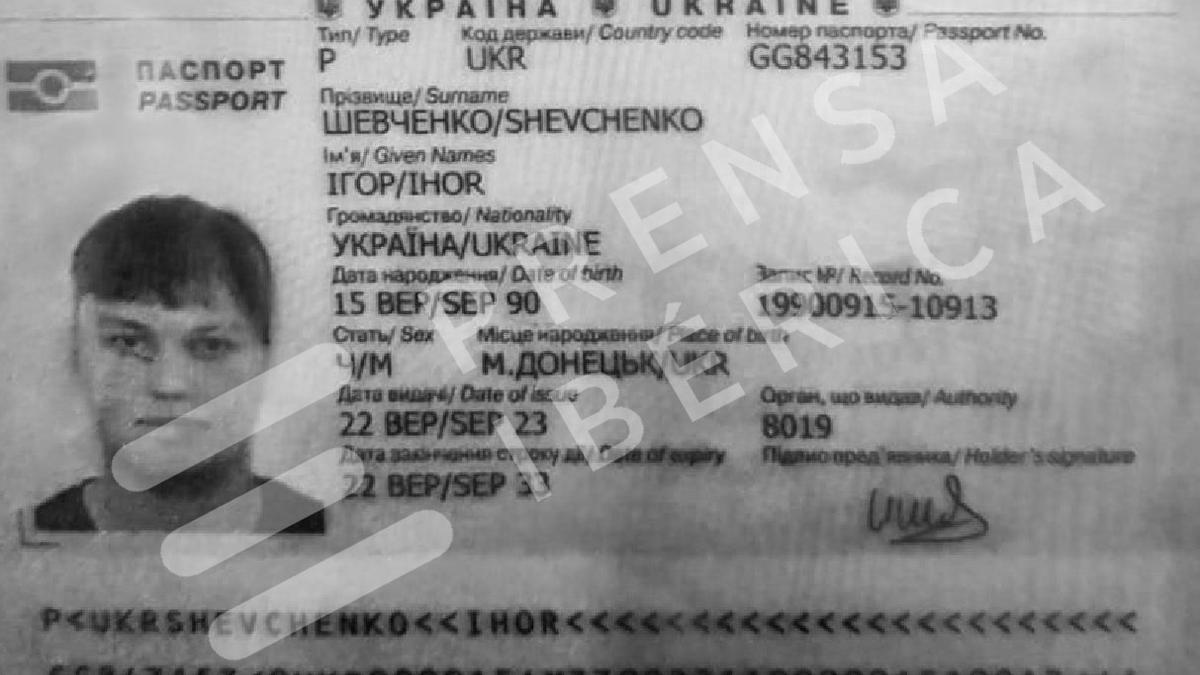 Pasaporte ucraniano con el que se identificaba el desertor ruso.