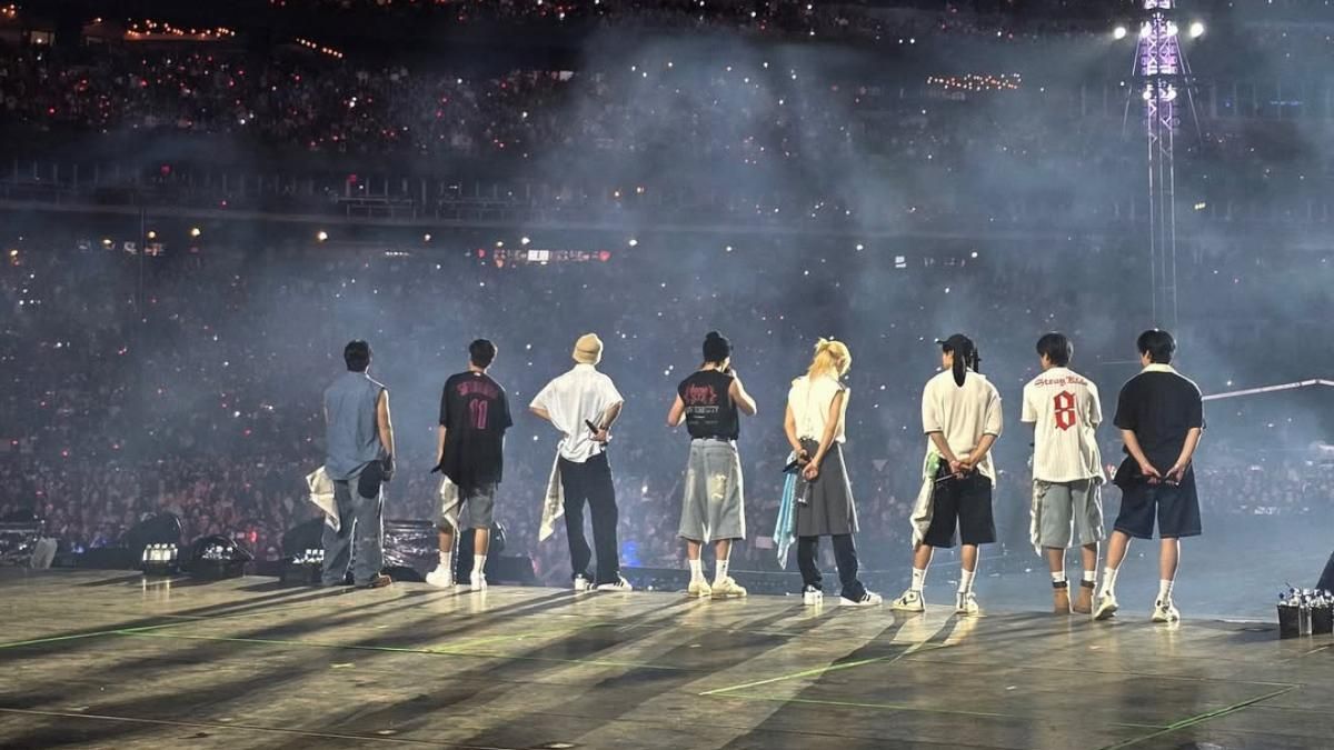 Stray Kids en uno de los conciertos de su gira