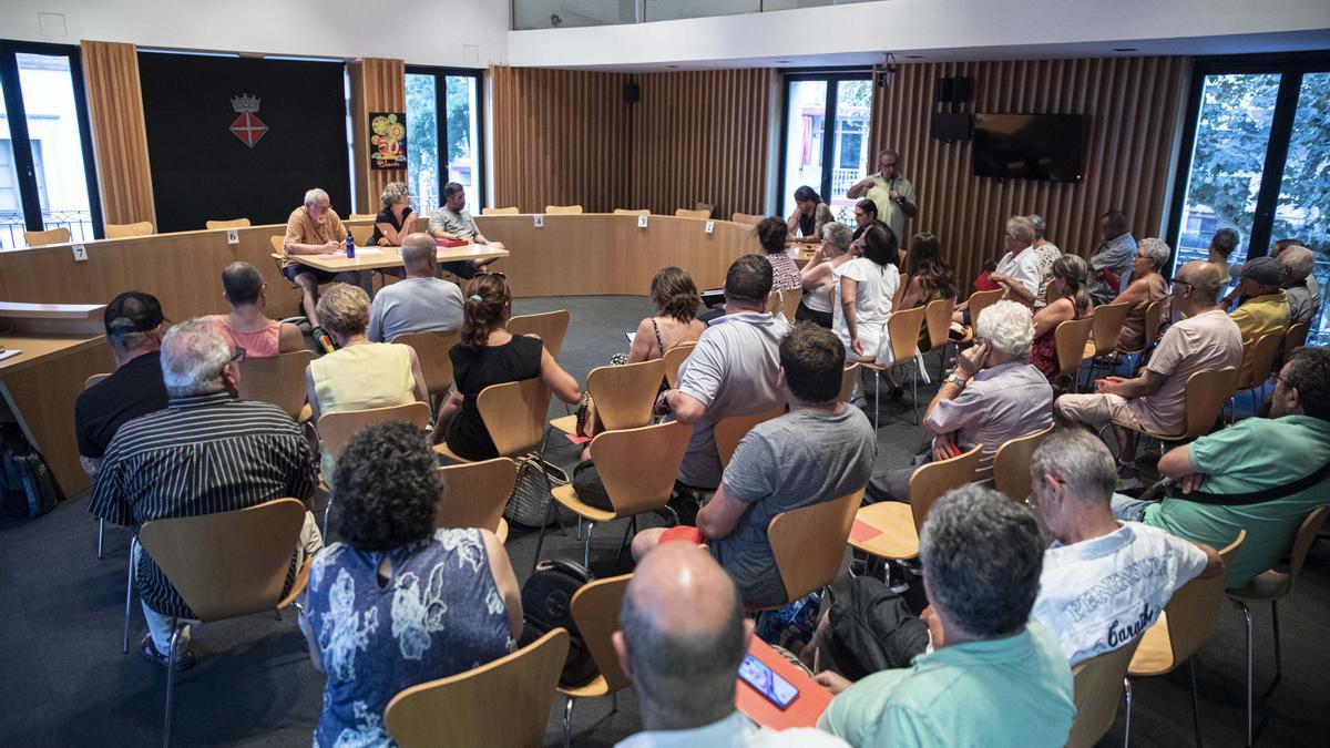 L&#039;assemblea dels comuns a l&#039;Ajuntament de Blanes.