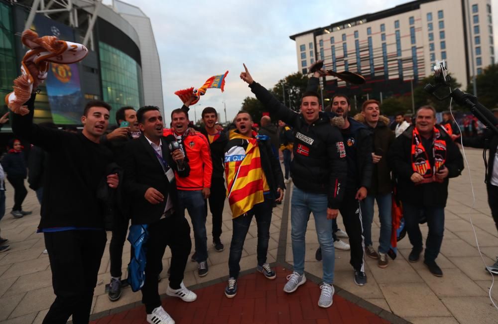 La afición del Valencia CF toma Mánchester