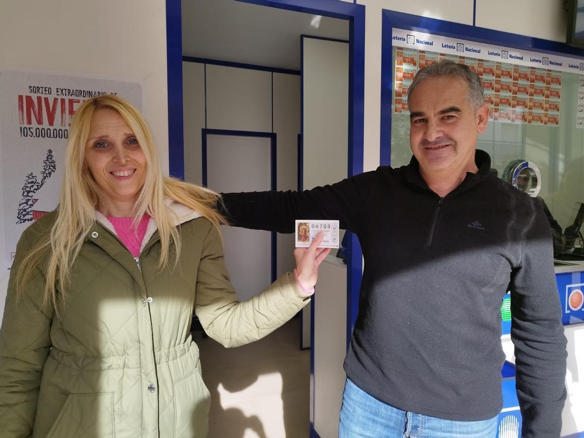 El número agraciado en la administración de lotería de Castelló de Rugat.