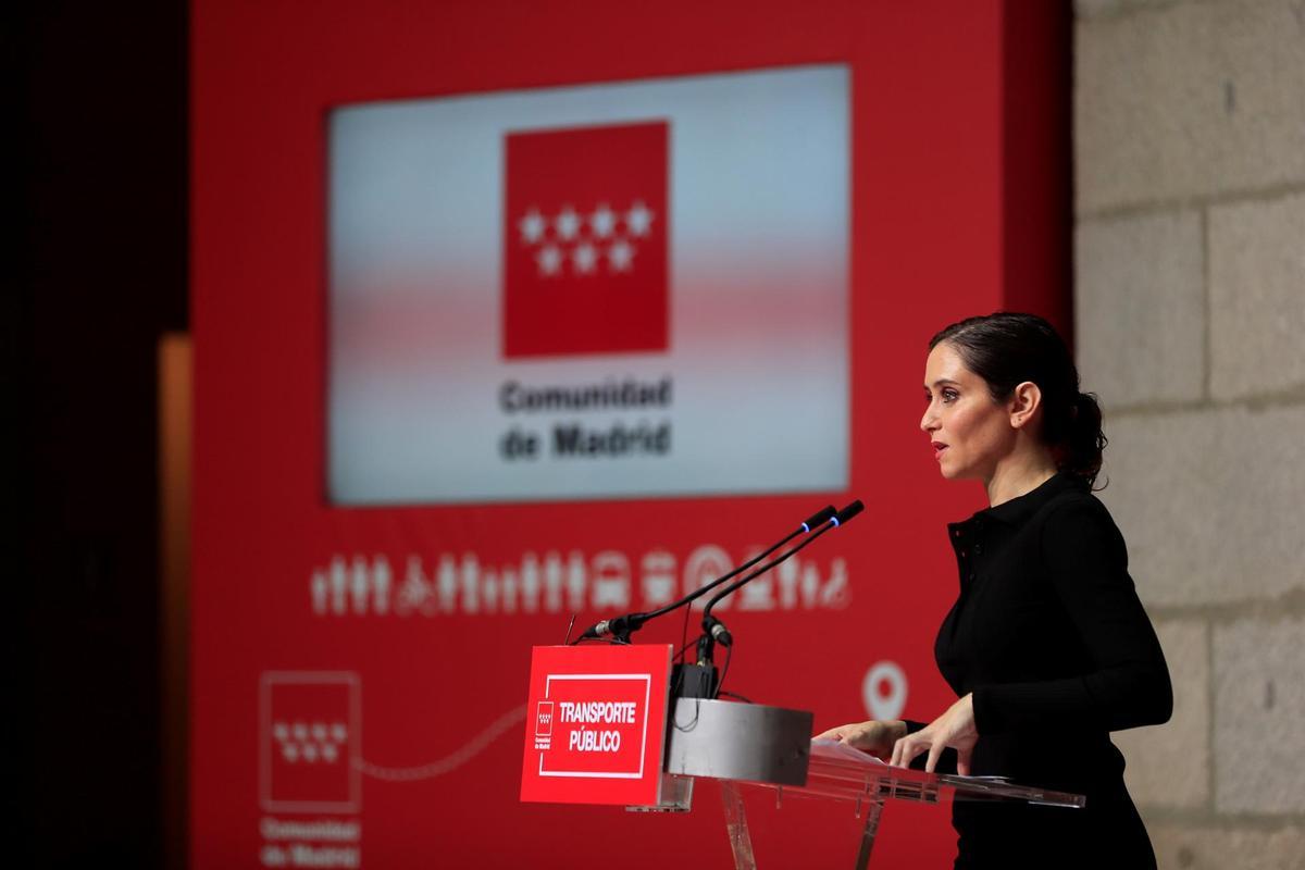 La presidenta de la Comunidad de Madrid, Isabel Díaz Ayuso