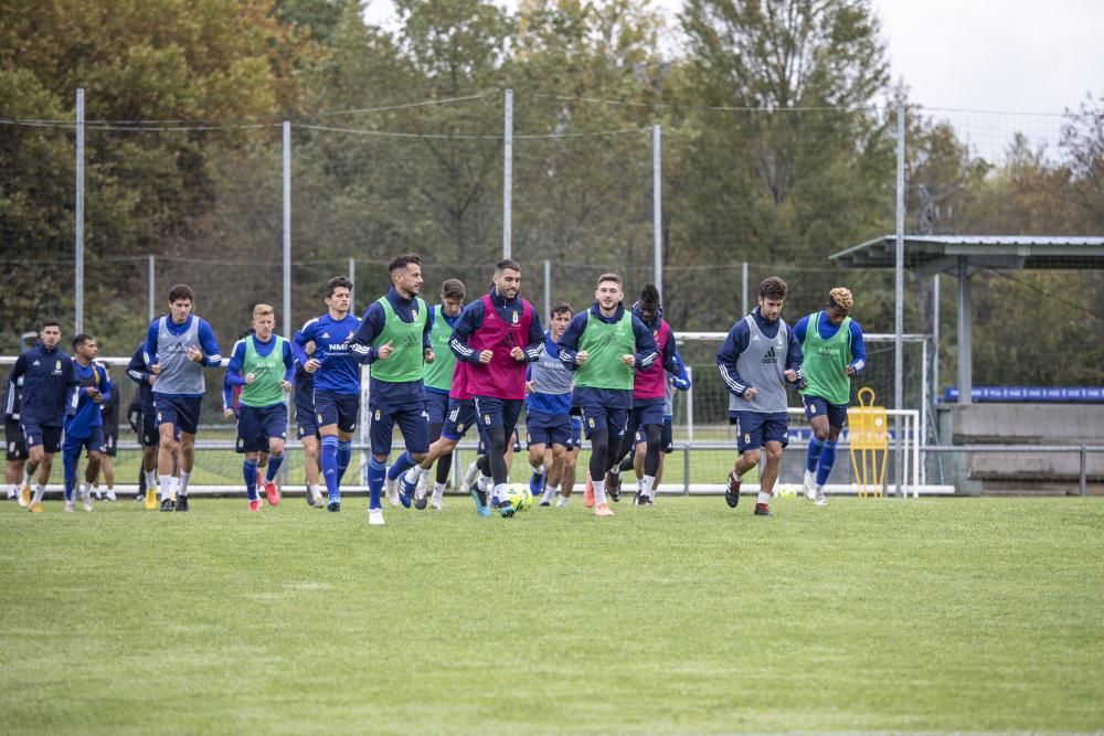 Entrenamiento del Oviedo en El Requexón