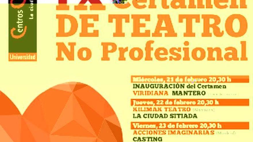 El Centro Cívico Universidad acoge el IX Certamen de Teatro No Profesional