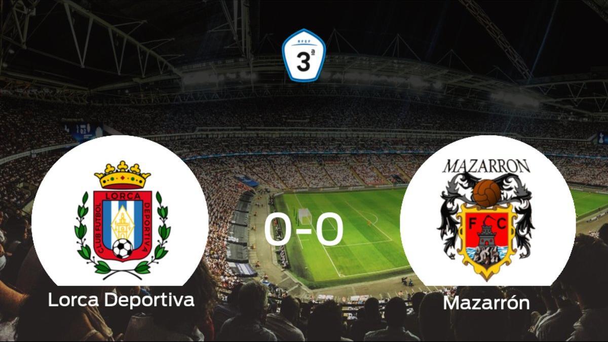 Reparto de puntos entre el Lorca Deportiva y el Mazarrón FC (0-0)