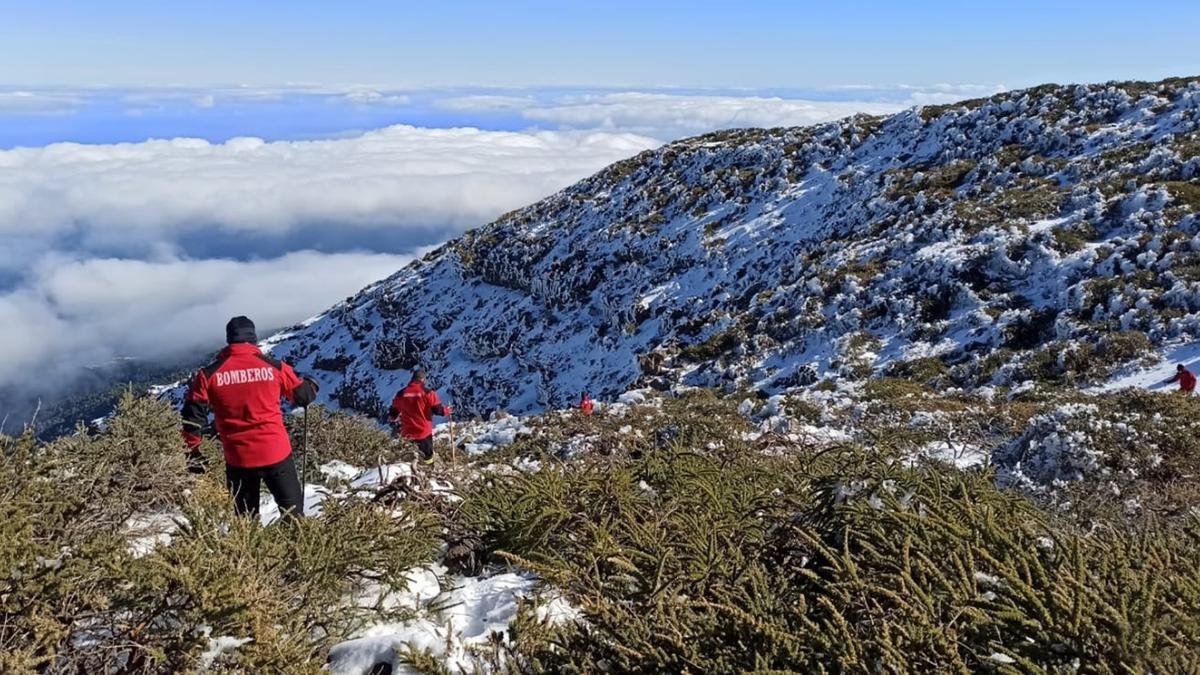 Un momento de la búsqueda del varón desaparecido en La Palma.