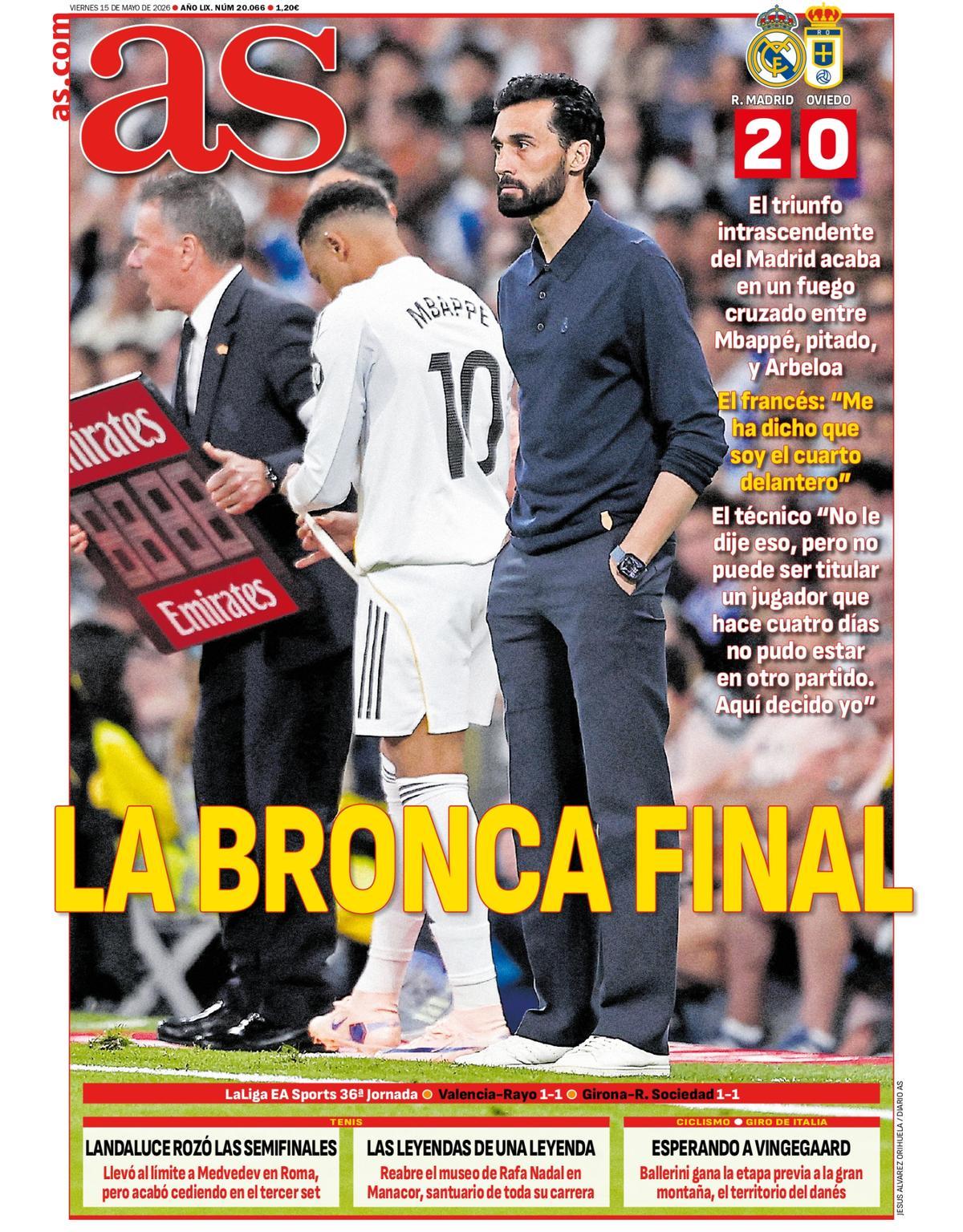 El incendio con Mbappé, en las portadas de hoy