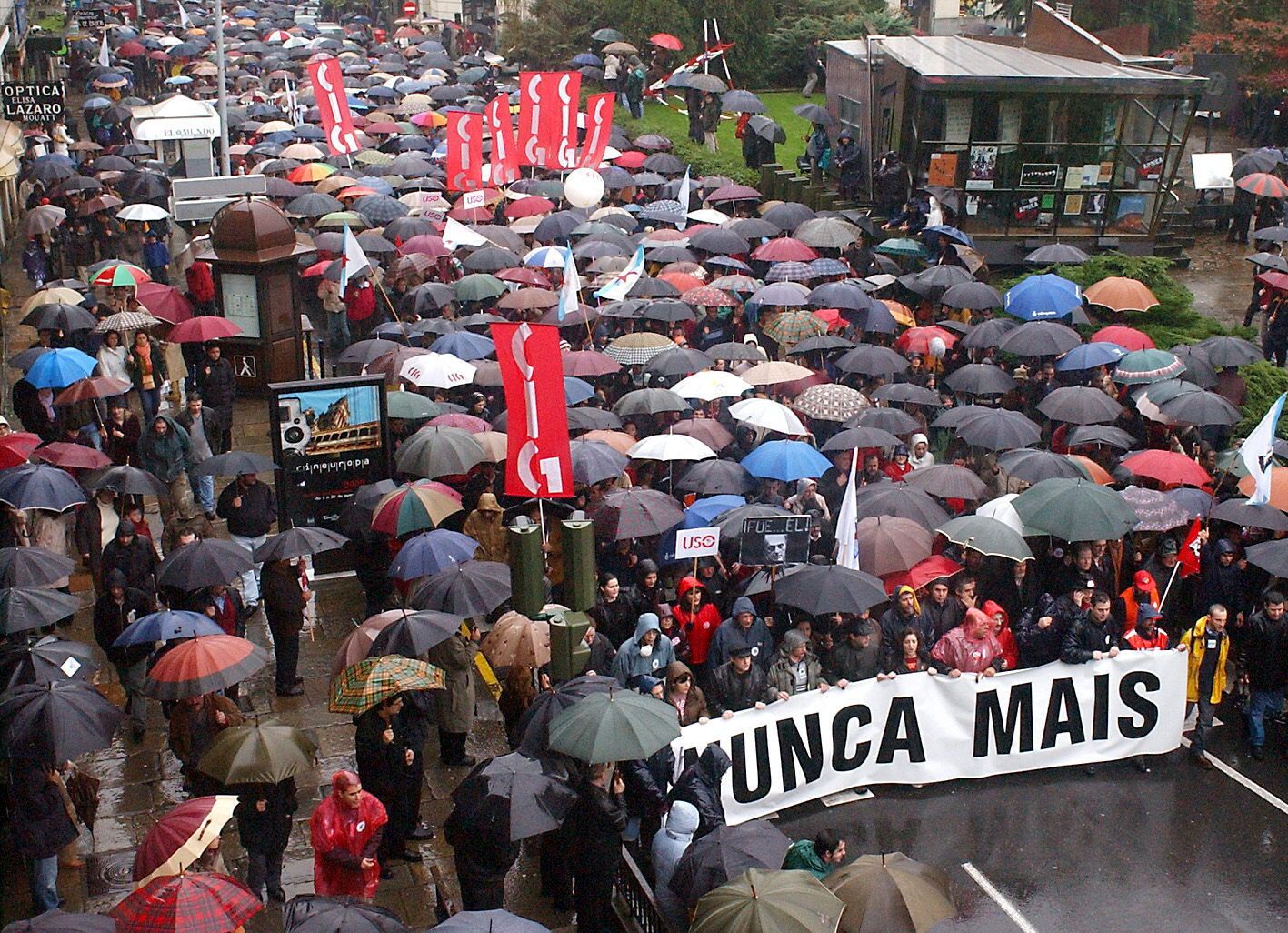 Movilización de la plataforma en la capital gallega.