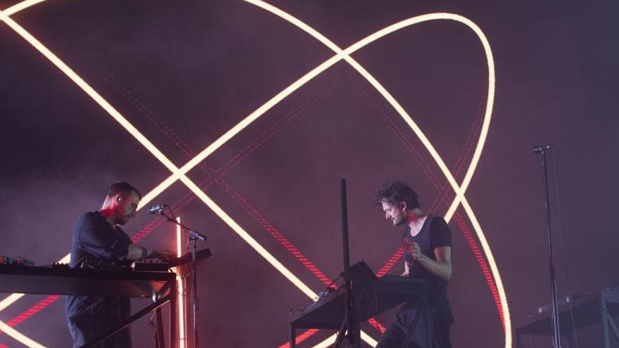 Un moment de l’espectacle de Moderat.