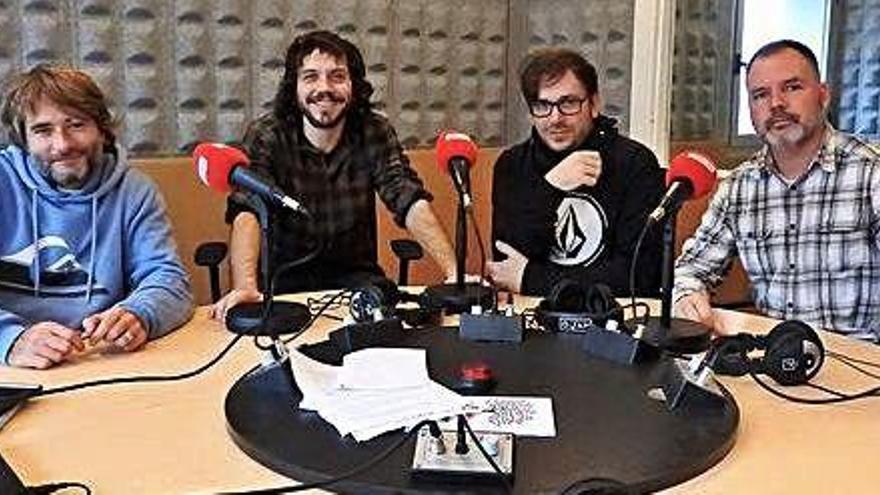 Pepo Rubio, Bernat Masferrer, David Valls y León Convalia en el nuevo estudio.