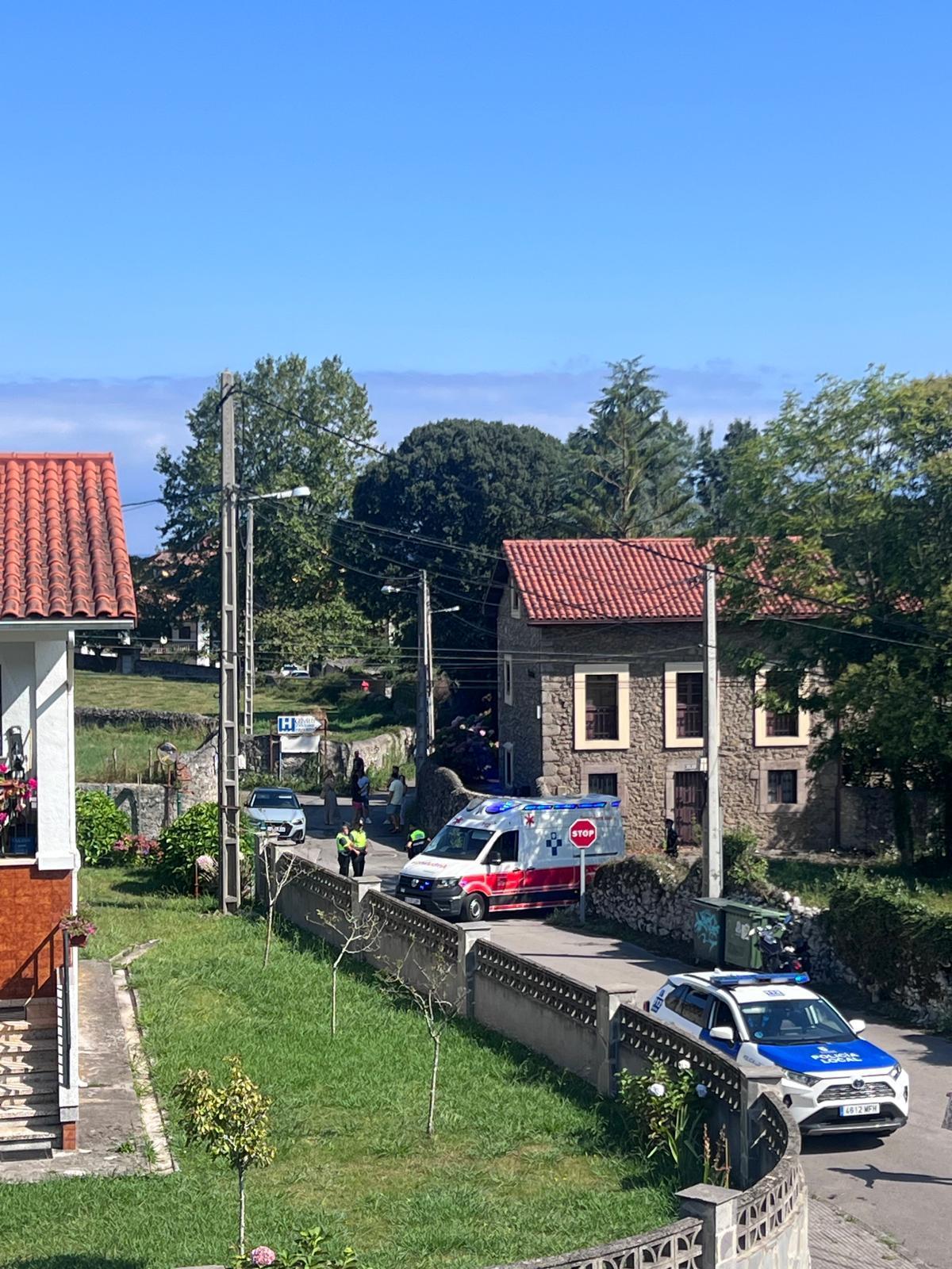 La zona en la que ocurrió el arrrollamiento, en Celoriu (Llanes)