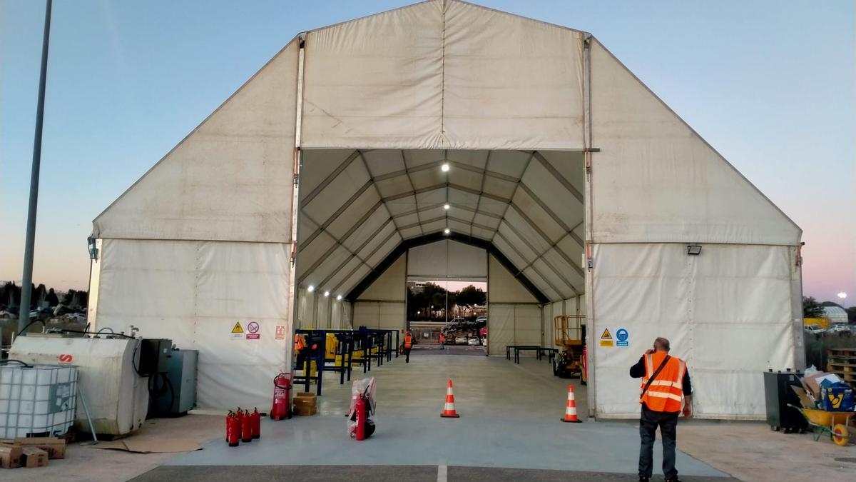 Instalaciones del polígono Braç del Vicari de Albal donde se tratan los vehículos.