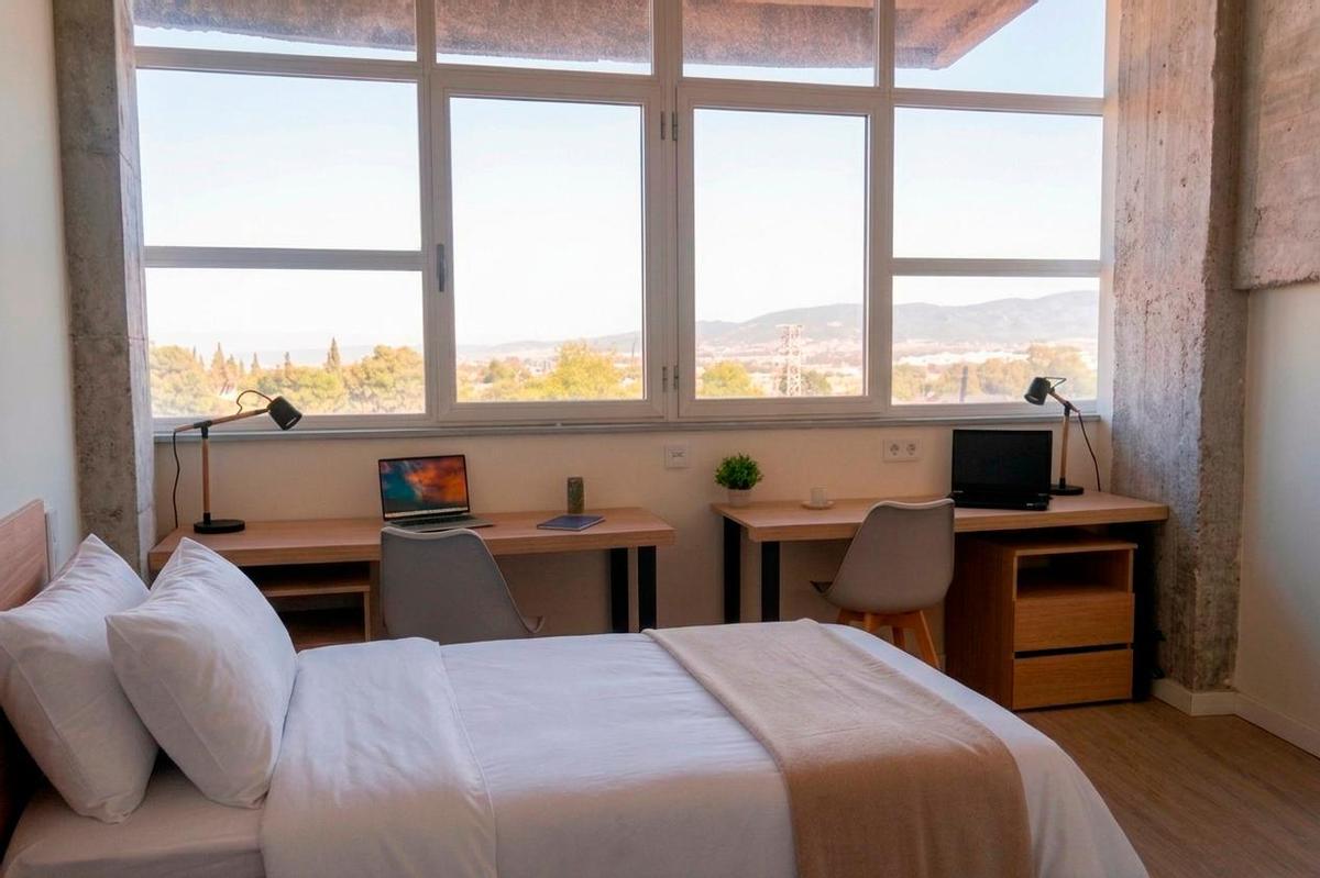 Una de las habitaciones del residencial.