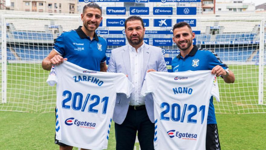 Presentación de Zarfino y Nono como blanquiazules.