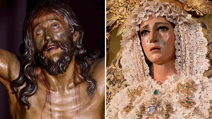 El Santísimo Cristo de la Expiración, ‘El Cachorro’, y María Santísima de la Esperanza, de Málaga