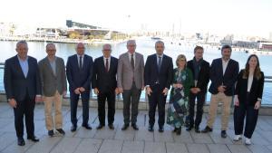 Presentación del consorcio One Water, este lunes en el Port de Barcelona.