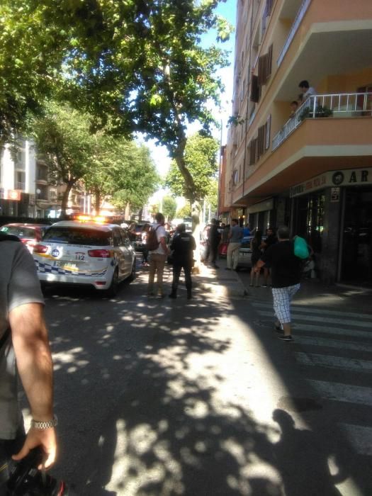 Aparatoso accidente en la calle Manacor de Palma