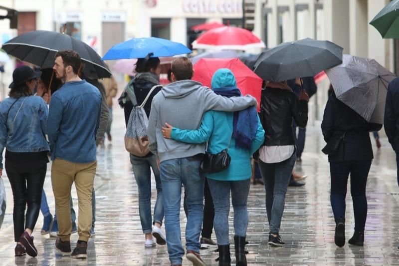Fuertes lluvias en Málaga