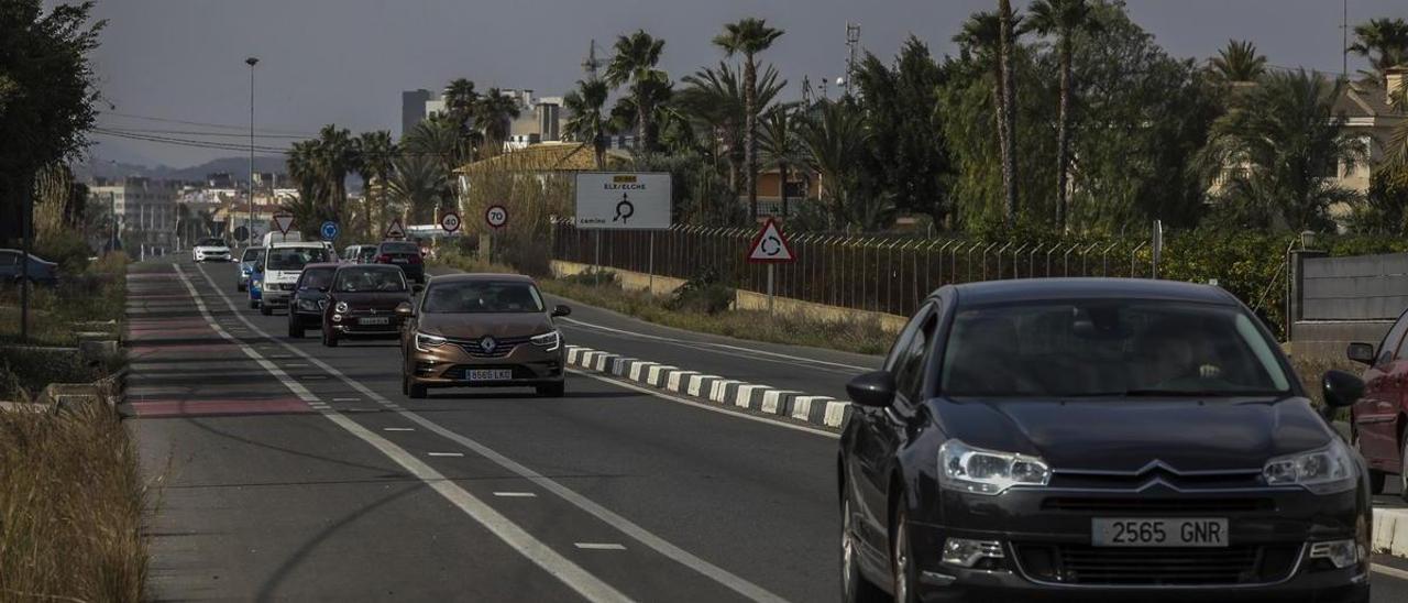 La carretera de Santa Pola con el tramo sin desdoblar