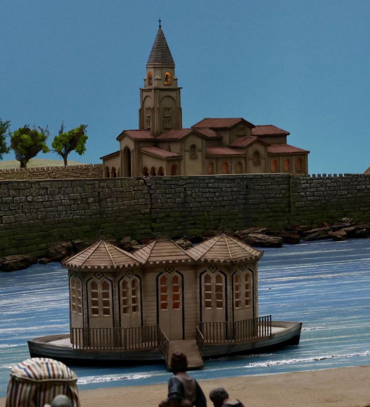 Pabellón de baño flotante de Alfonso XII (1877)  | JOSÉ BASTIDE / MUSÉU DEL PUEBLU D’ASTURIES