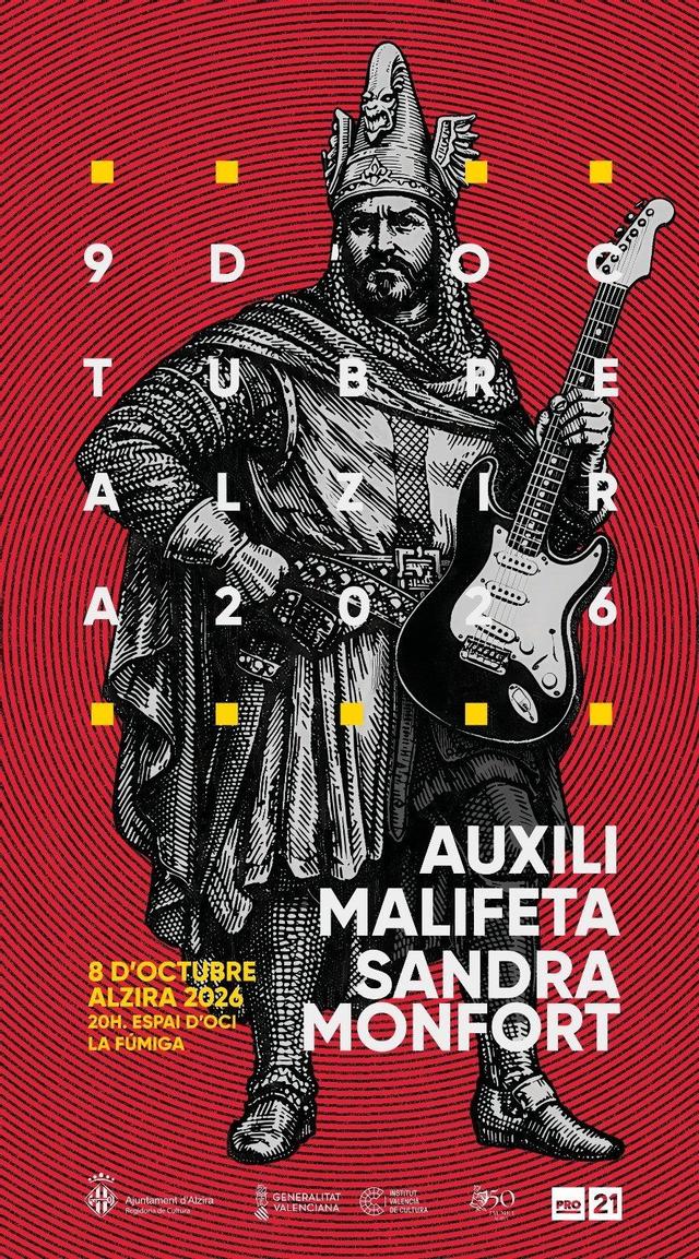 Cartel del concierto Celebrem el 9 d'Octubre de Alzira.