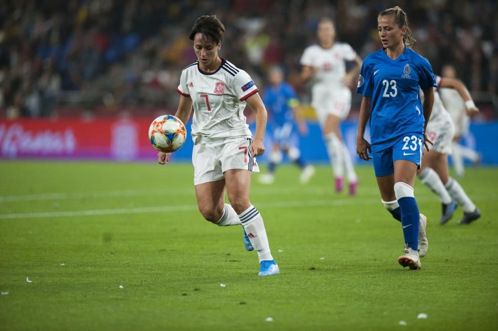 La selección española femenina, en Riazor