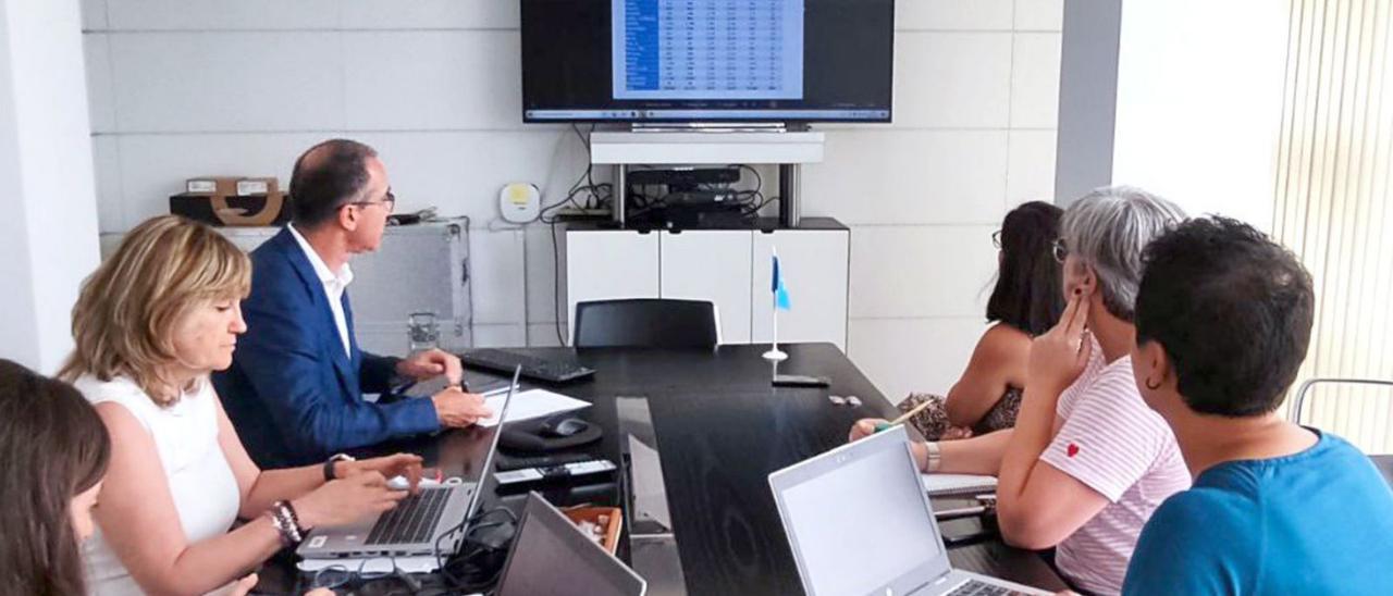 Pablo Fernández Muñiz y su equipo, durante la reunión telemática del Consejo Interterritorial de Salud.